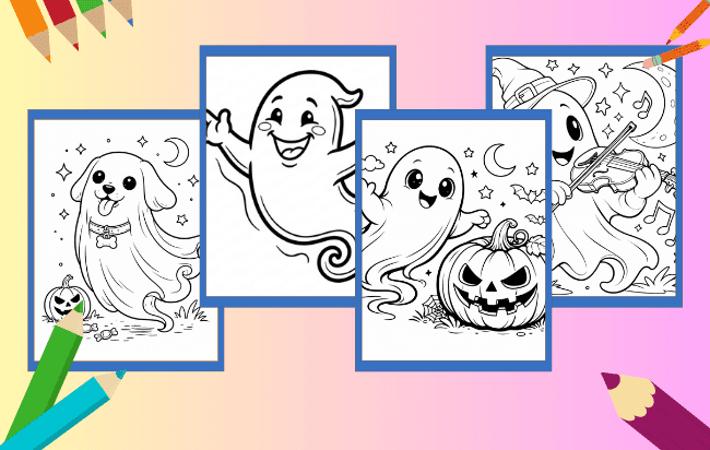 Desenhos de Fantasma para colorir