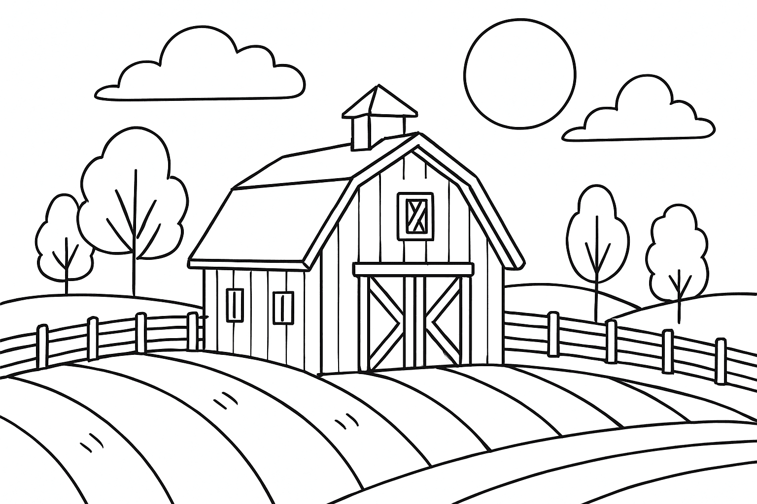 Fazenda para colorir
