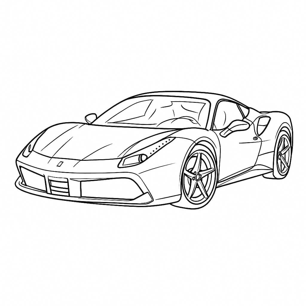 Ferrari 488 para colorir