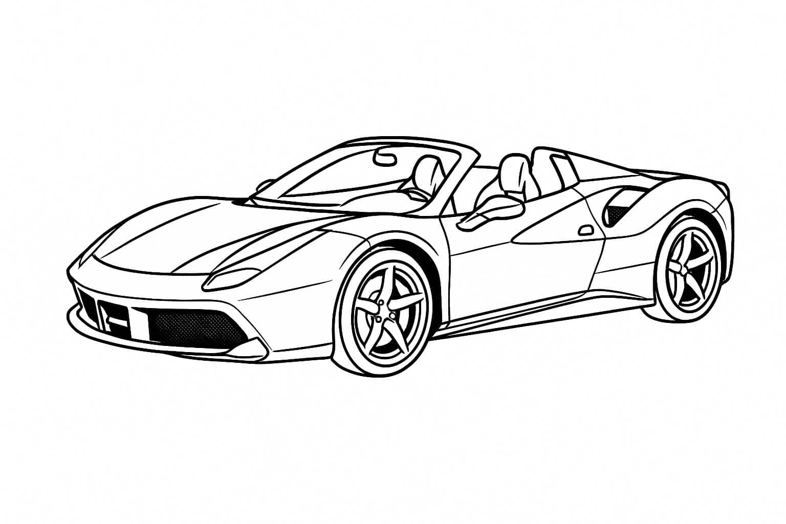 Ferrari conversível para colorir