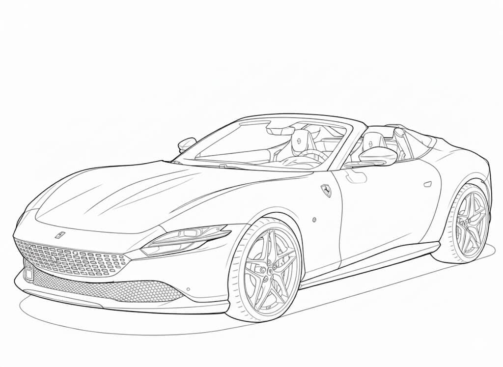 Ferrari Roma para colorir