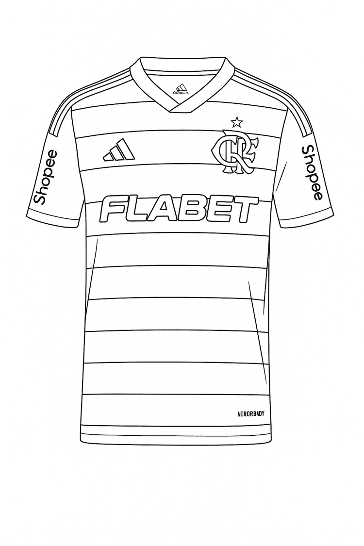 12 Desenhos do Flamengo para colorir e imprimir