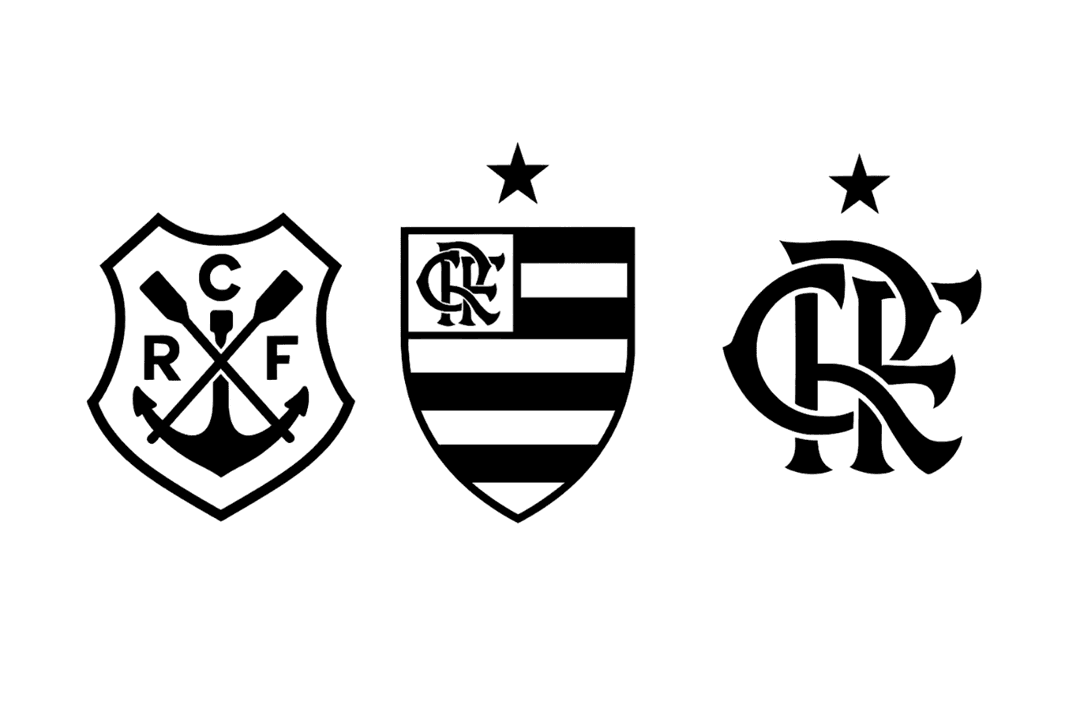 Vários escudos do Flamengo para colorir