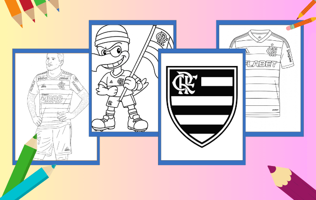 Desenhos do Flamengo para colorir