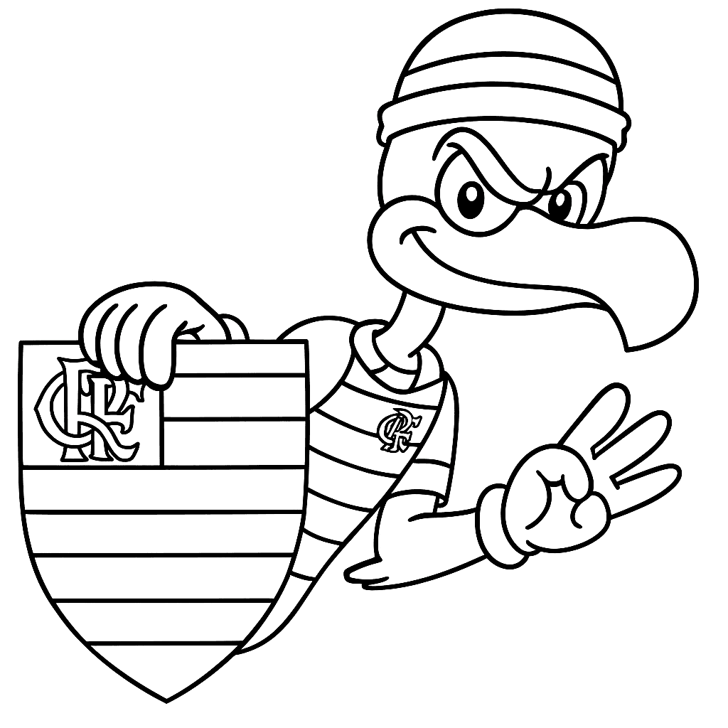 Mascote do Flamengo para colorir