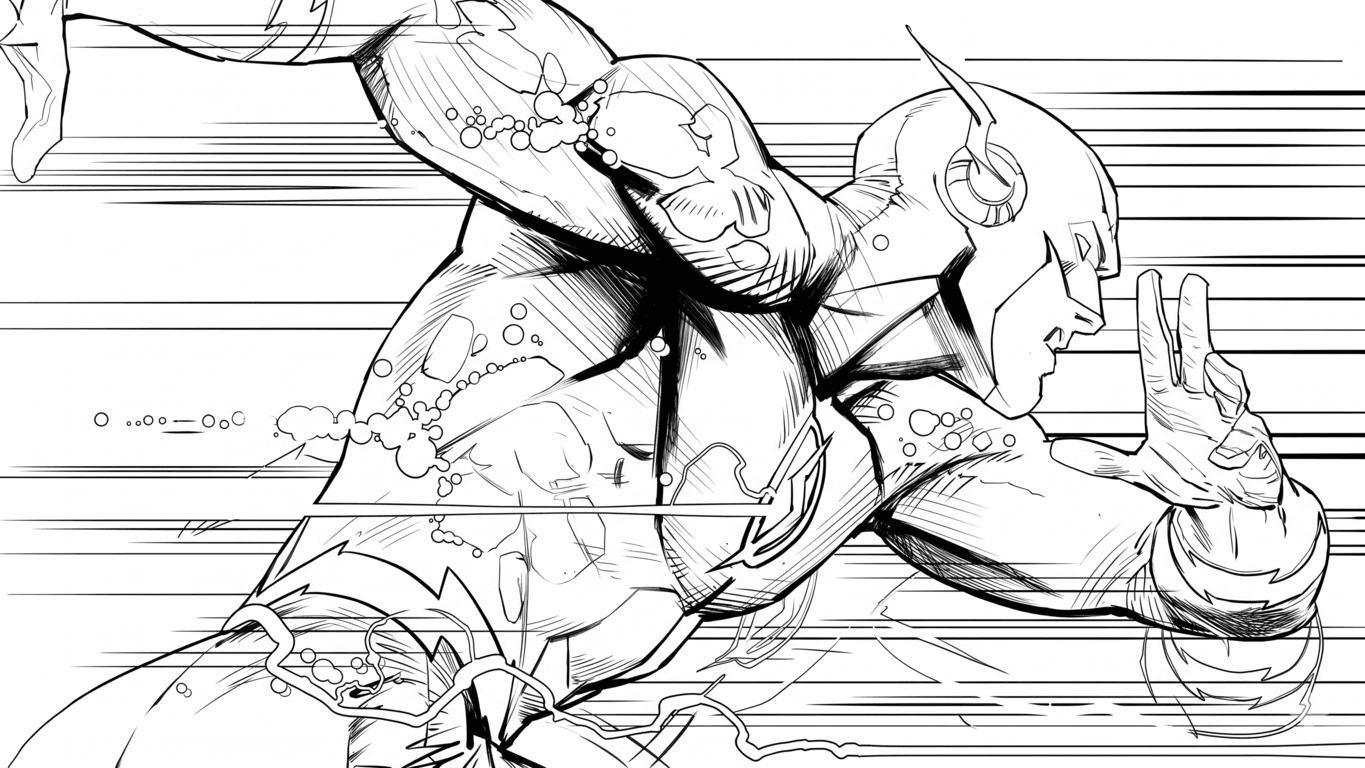 Flash correndo para colorir