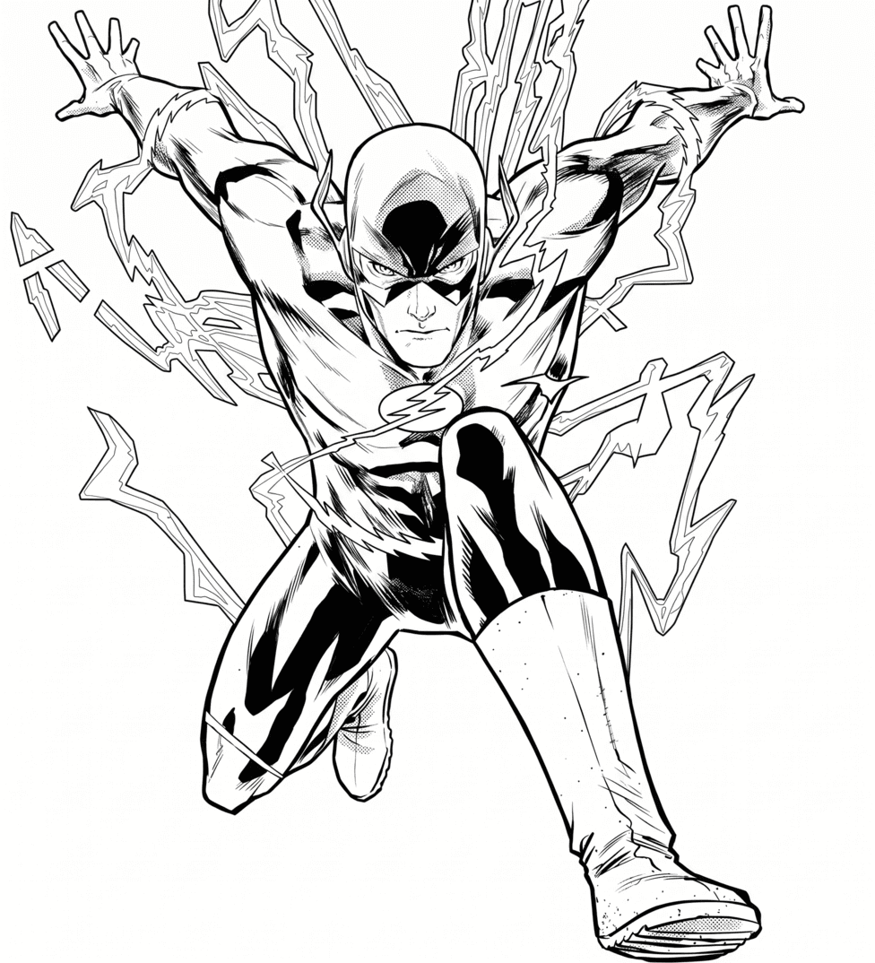 Flash e raios para colorir