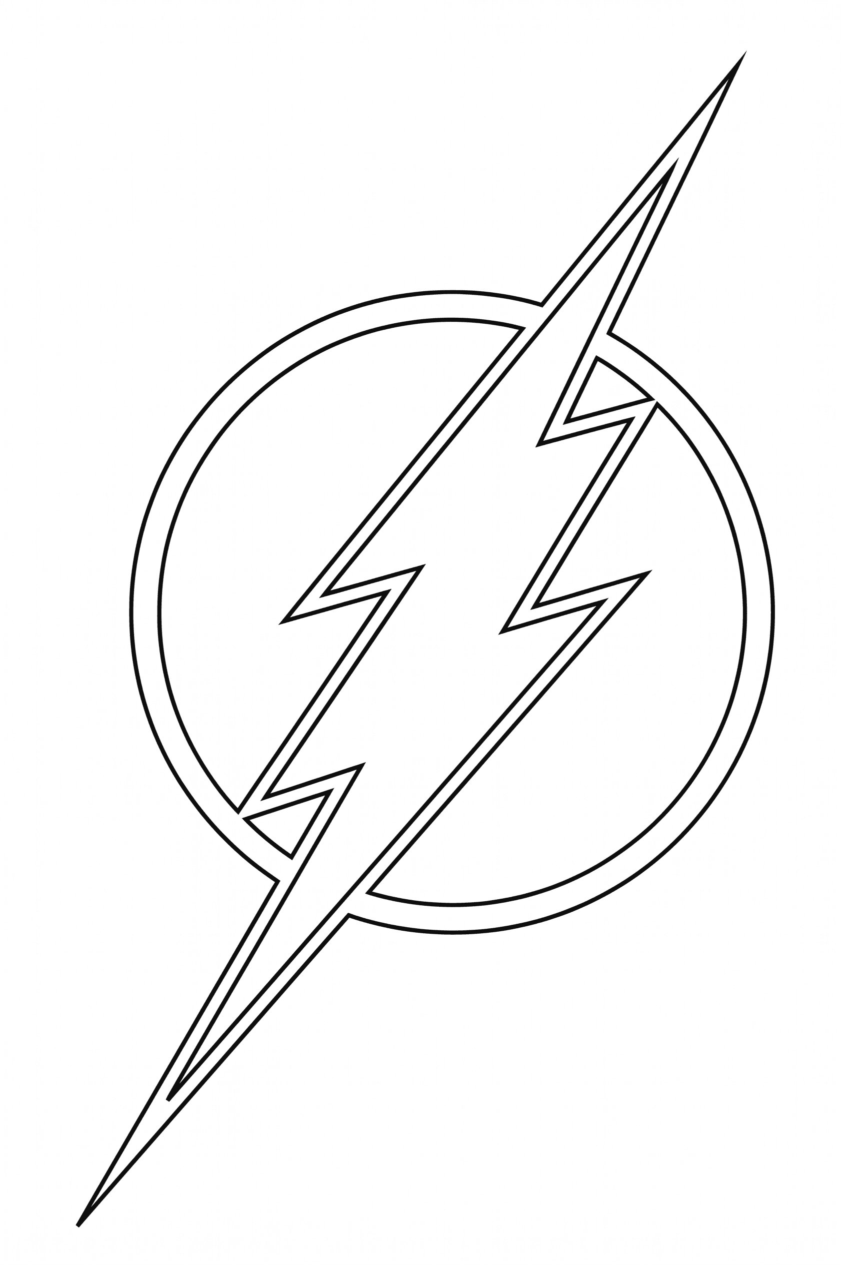 Símbolo do Flash para colorir