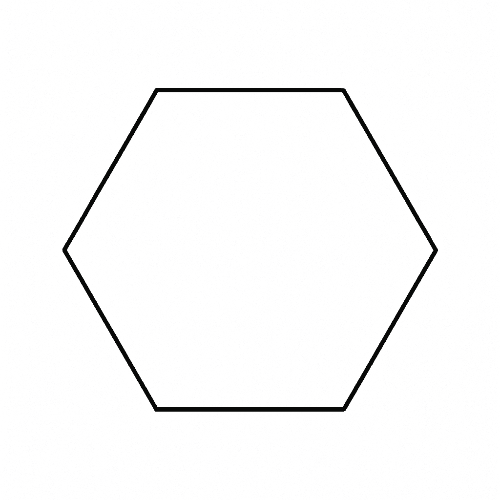 Hexágono para colorir