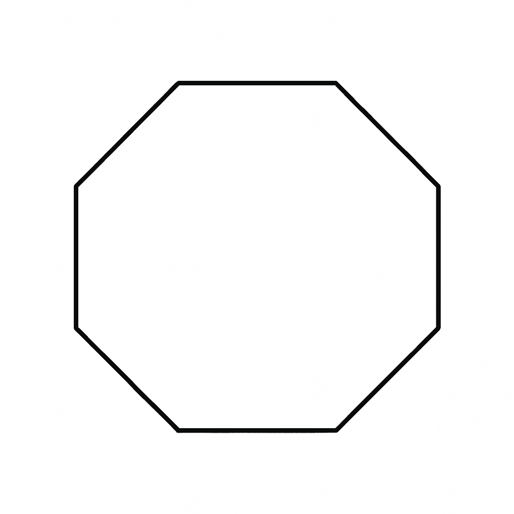 Octógono para colorir