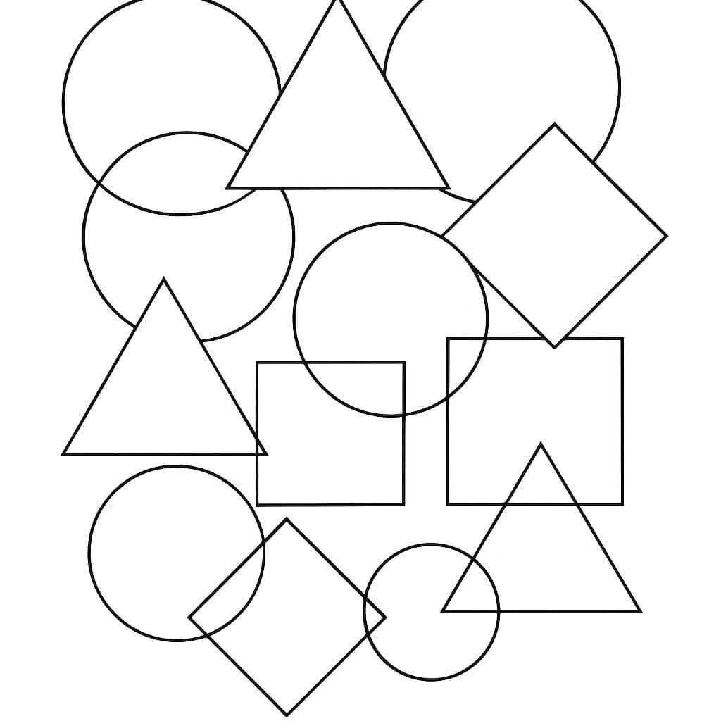 Padrão geométrico para colorir