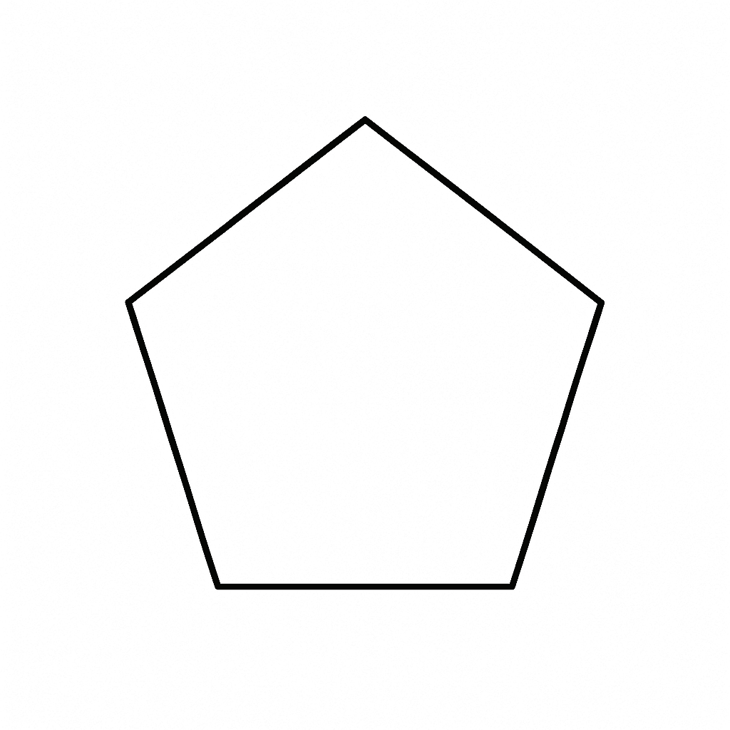 Pentágono para colorir
