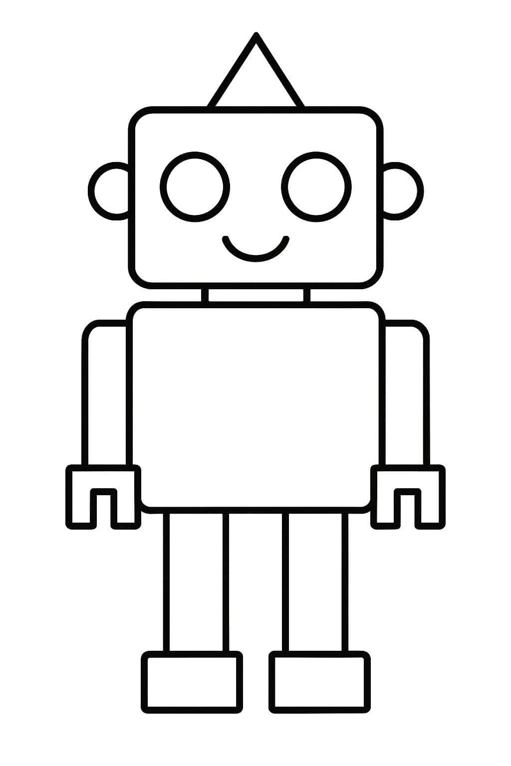 Robô geométrico para colorir
