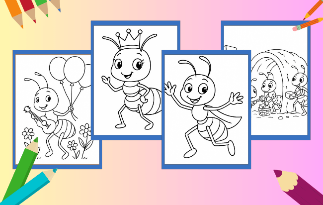 Desenhos de Formiga para colorir