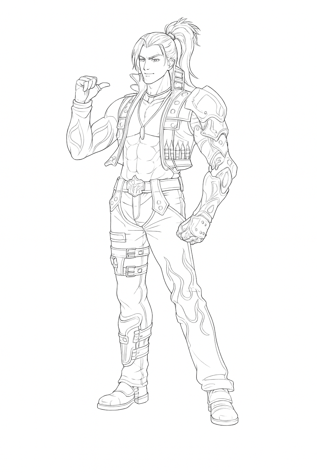 Hayato para colorir