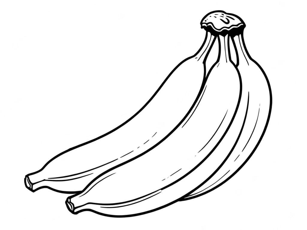 Banana para colorir