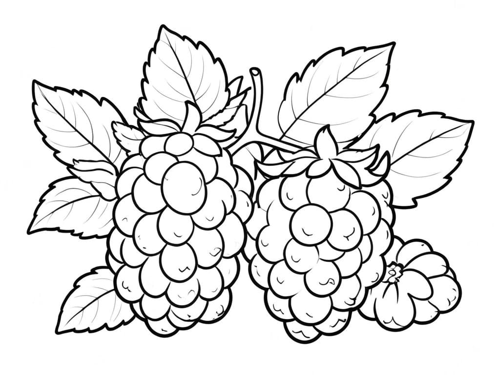 Framboesa para colorir