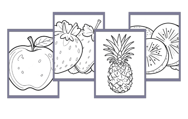 Frutas para colorir