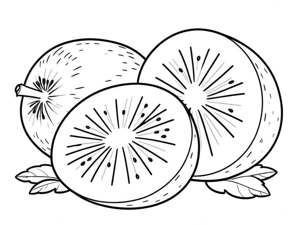 Kiwi para colorir