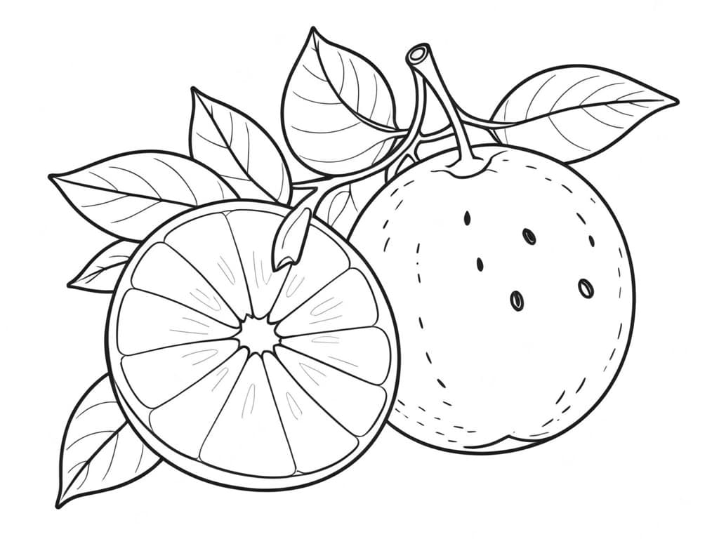 Laranja para colorir