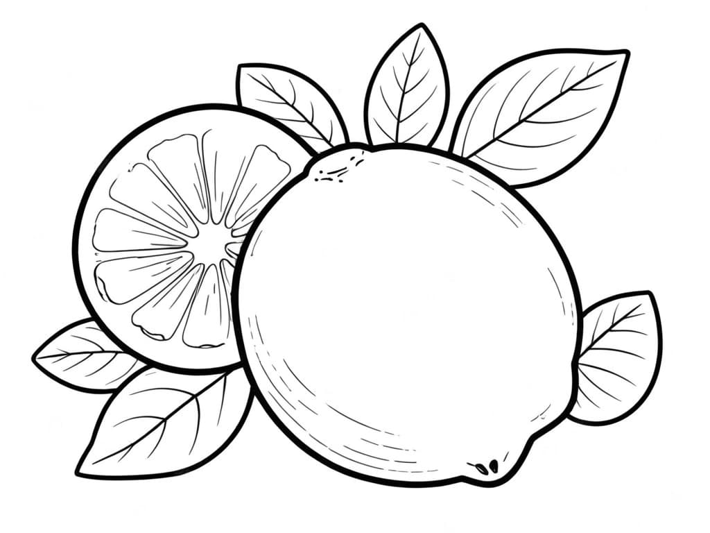 Limão para colorir