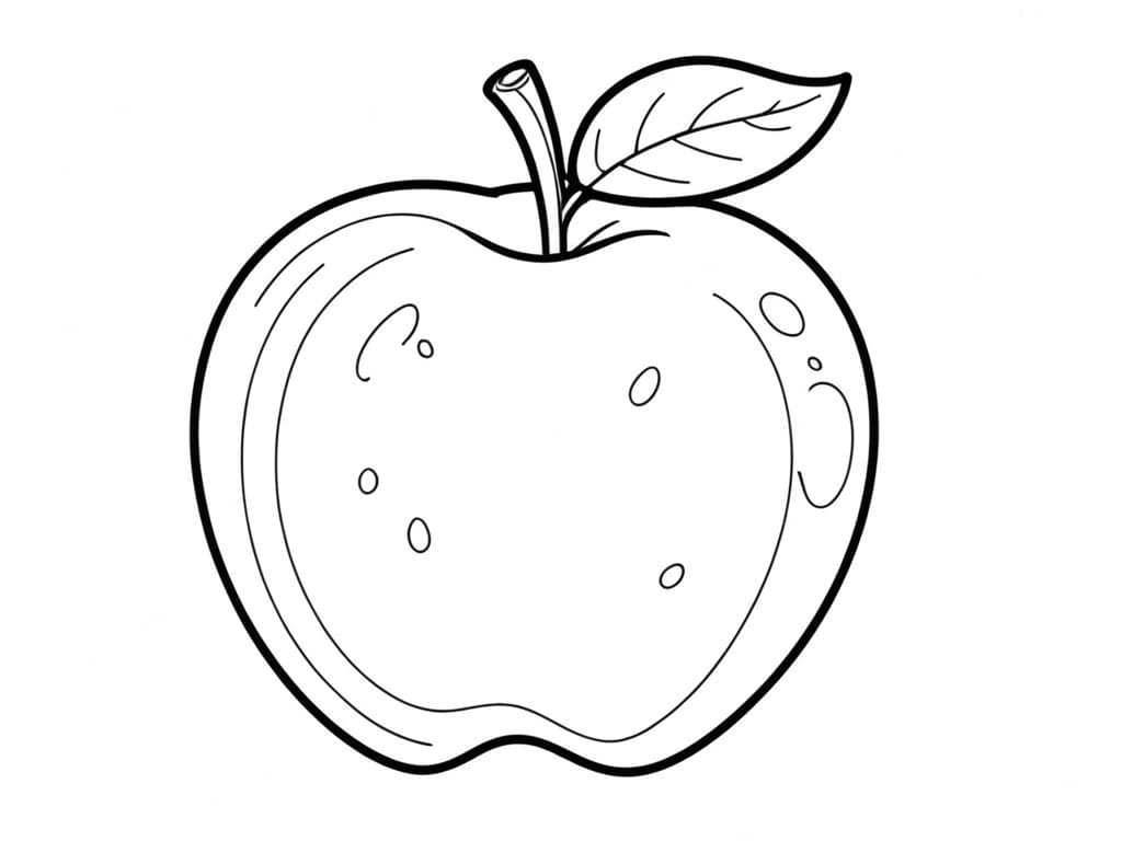 Maçã para colorir