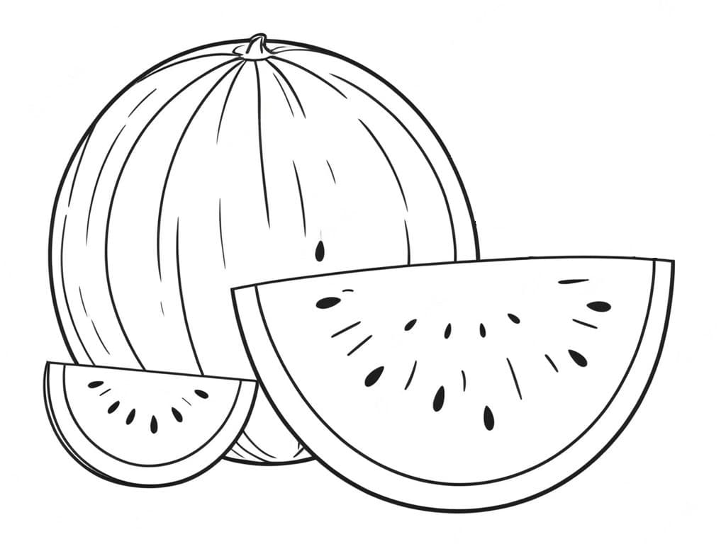 Melancia para colorir