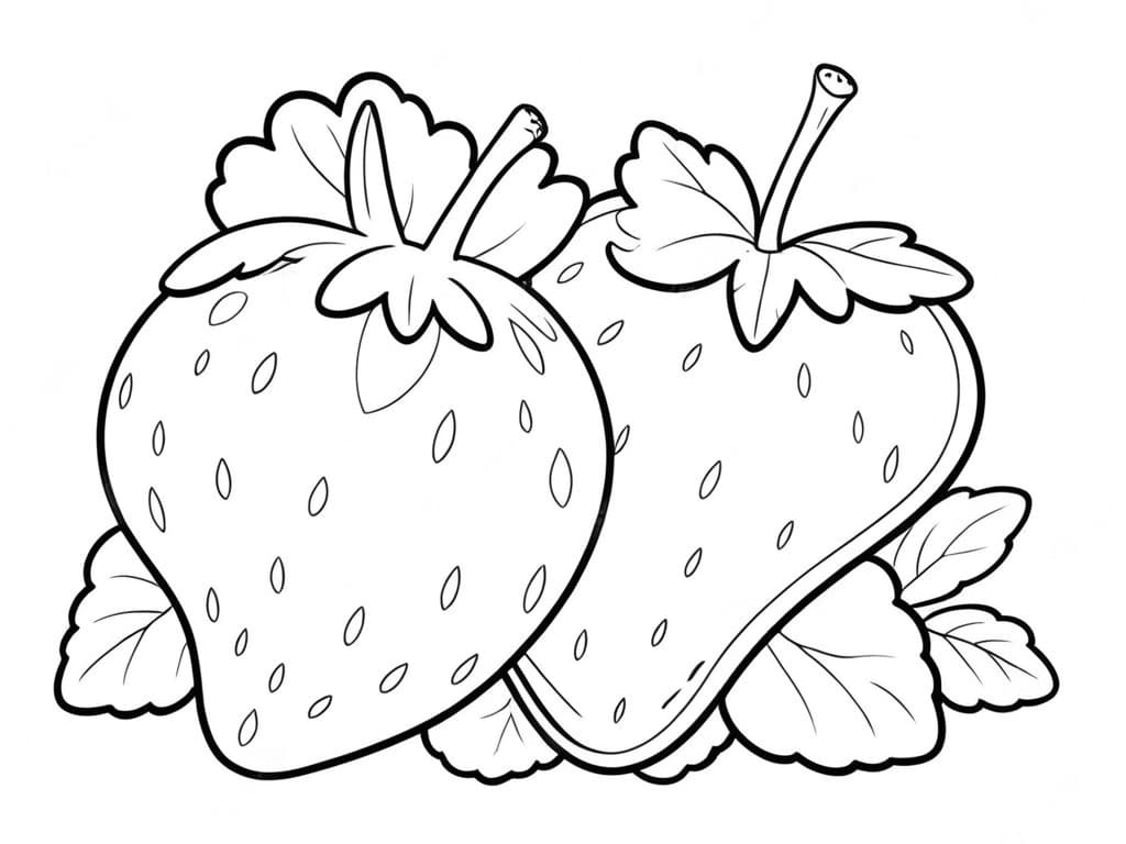 Morango para colorir