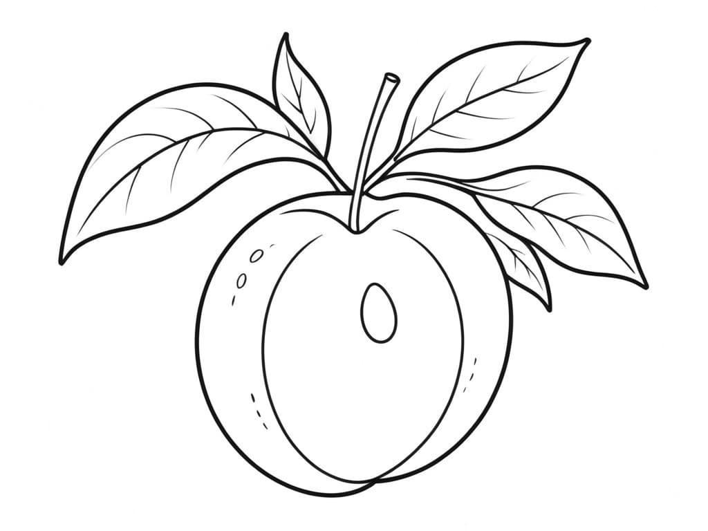 Pêssego para colorir