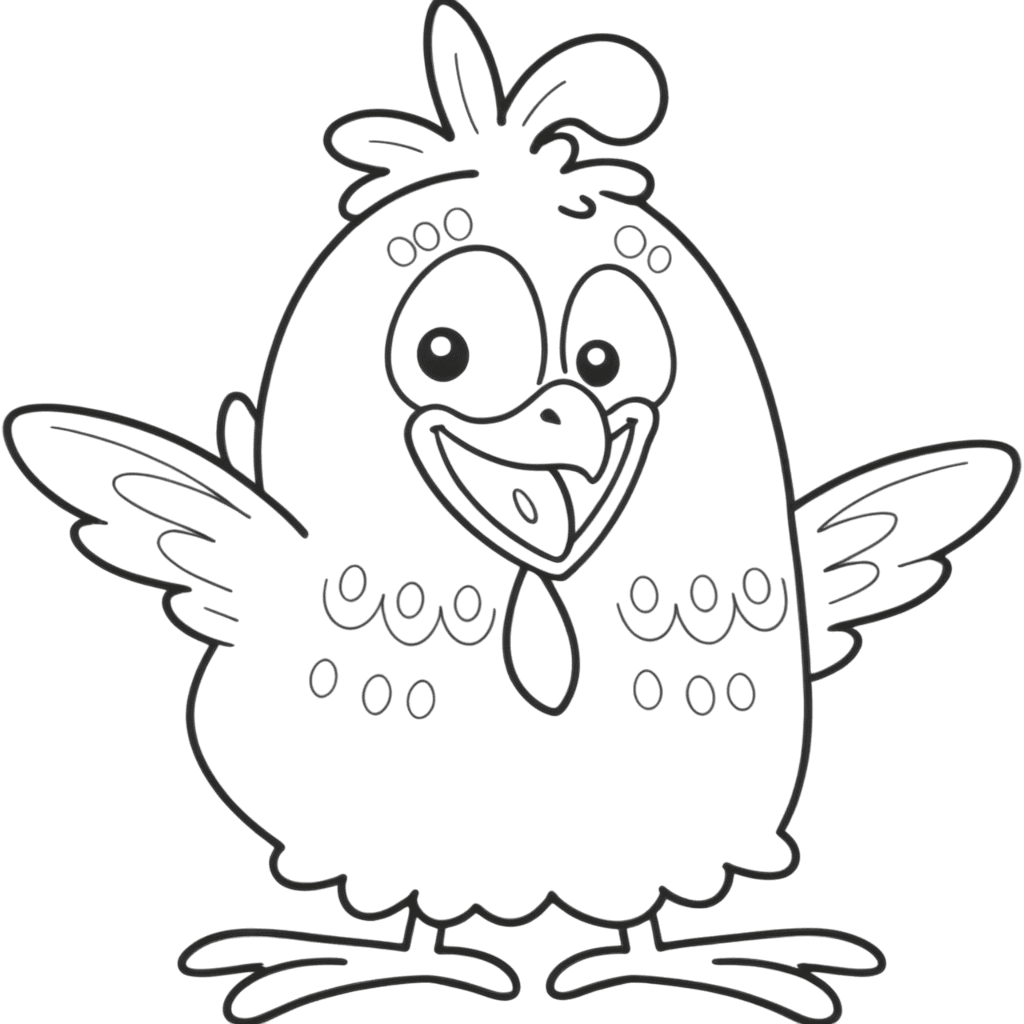 desenho para colorir da galinha