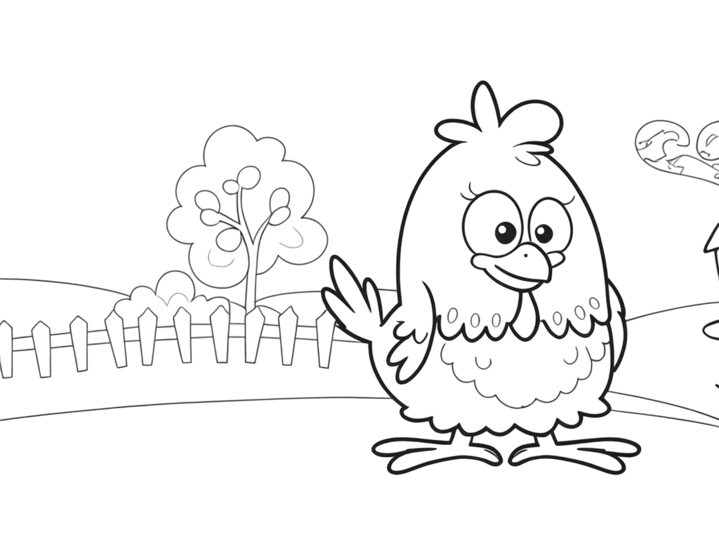 desenho para colorir da galinha