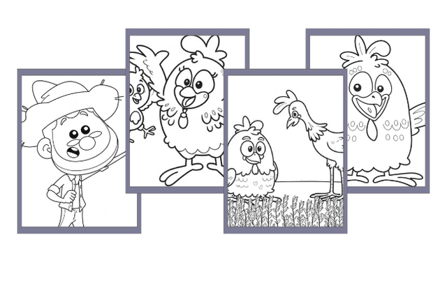Desenhos da Galinha Pintadinha para colorir