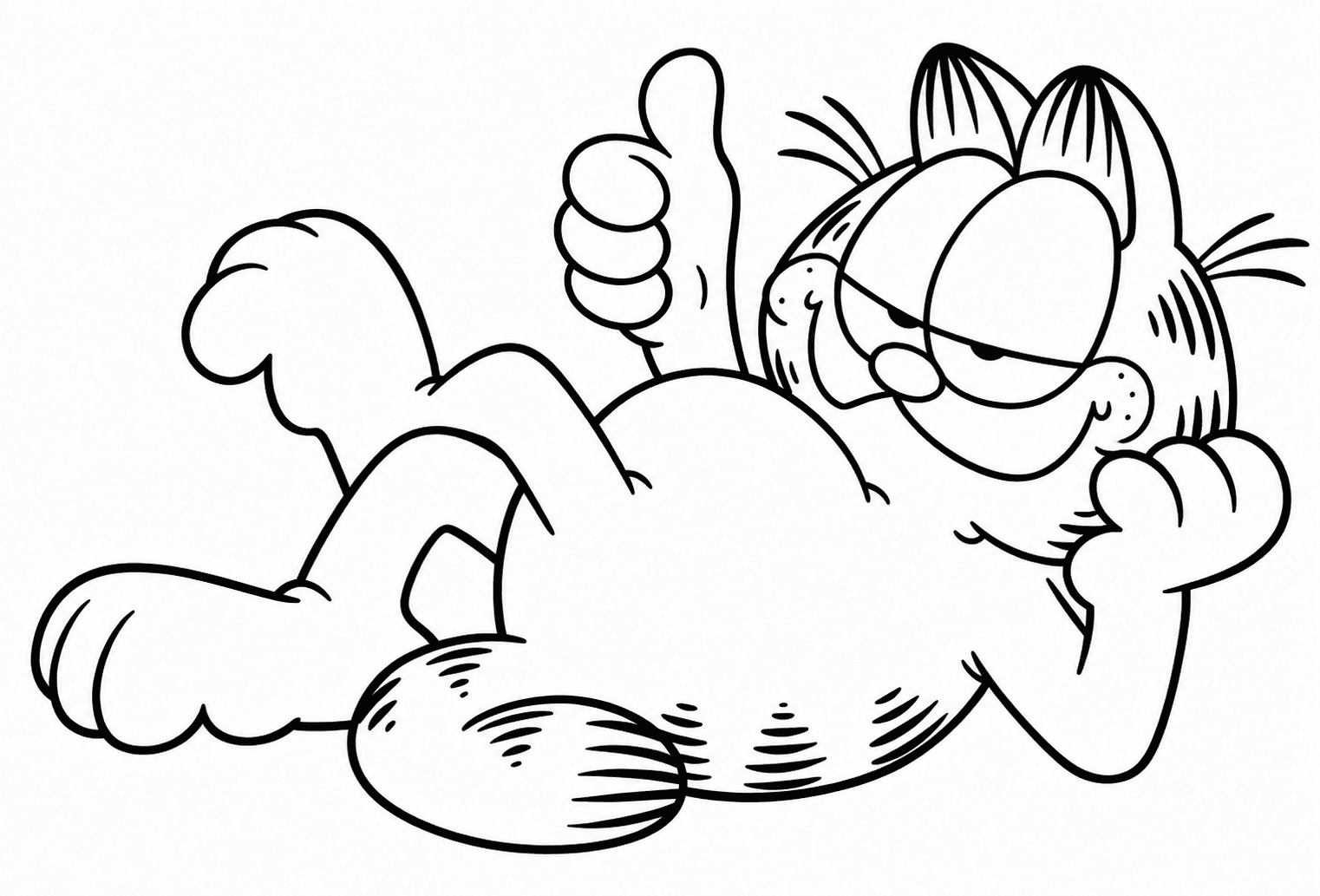 Desenho do Garfield para colorir