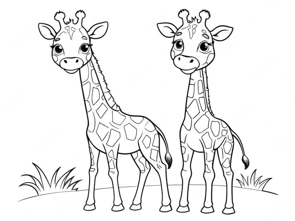 Girafinhas para colorir