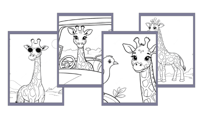 Desenhos de Girafa para colorir