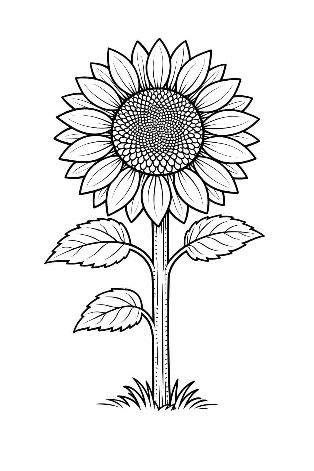 Girassol para colorir