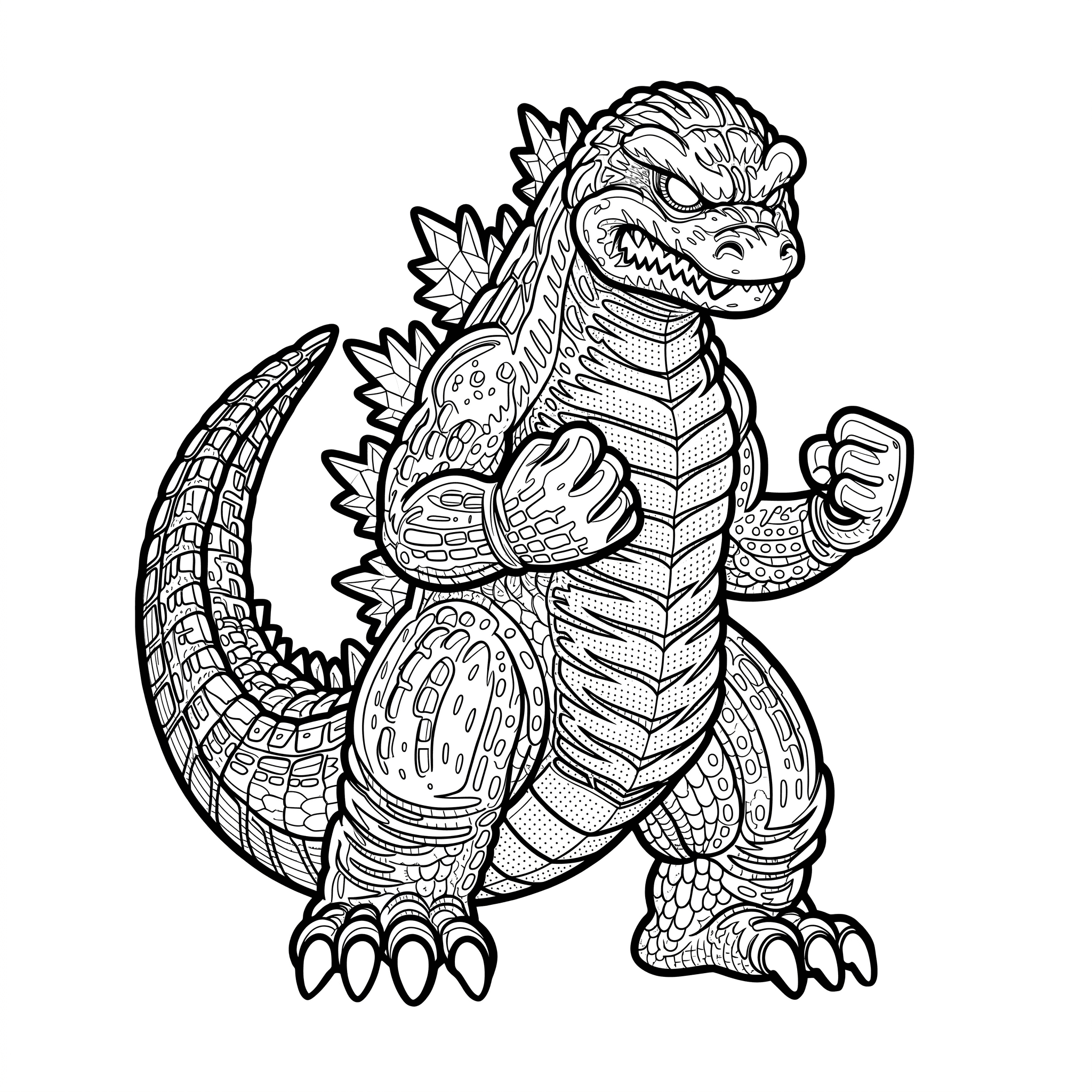 Desenho de Godzilla para colorir