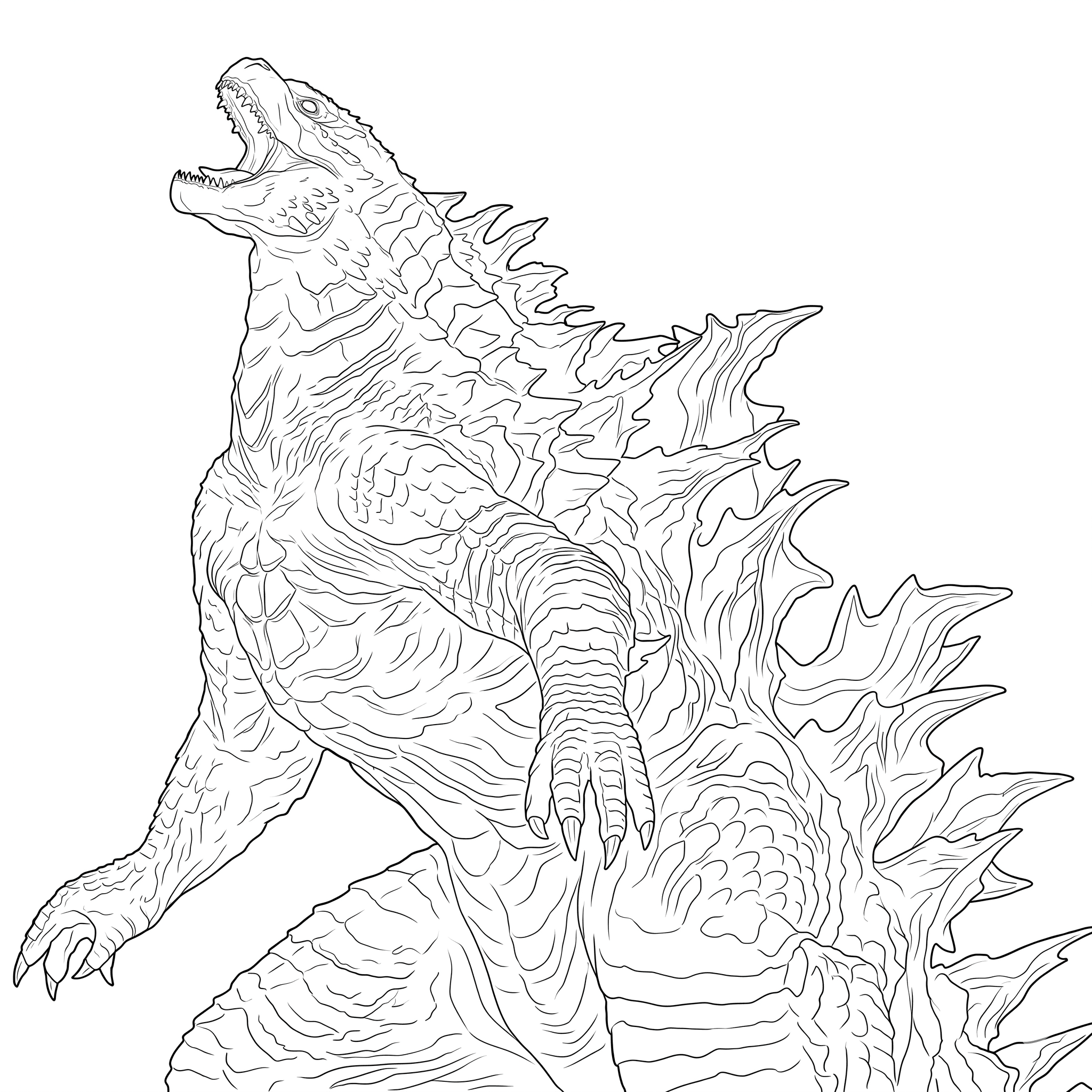 Godzilla desenho para colorir