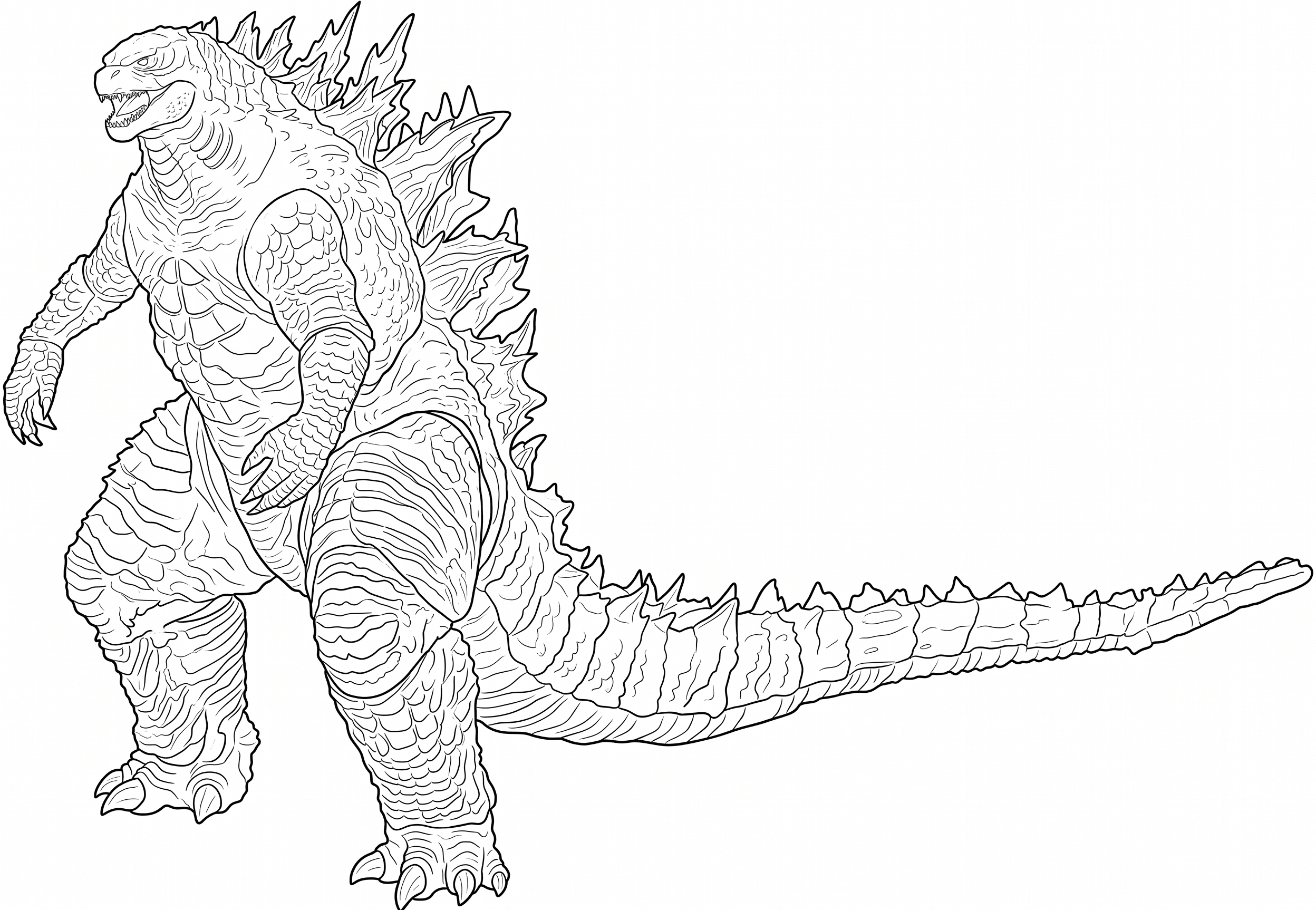 Godzilla para colorir