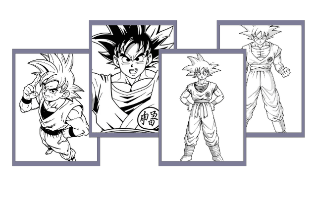 Desenhos do Goku para colorir