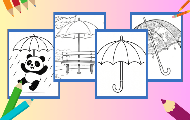 Desenhos de Guarda-Chuva para colorir