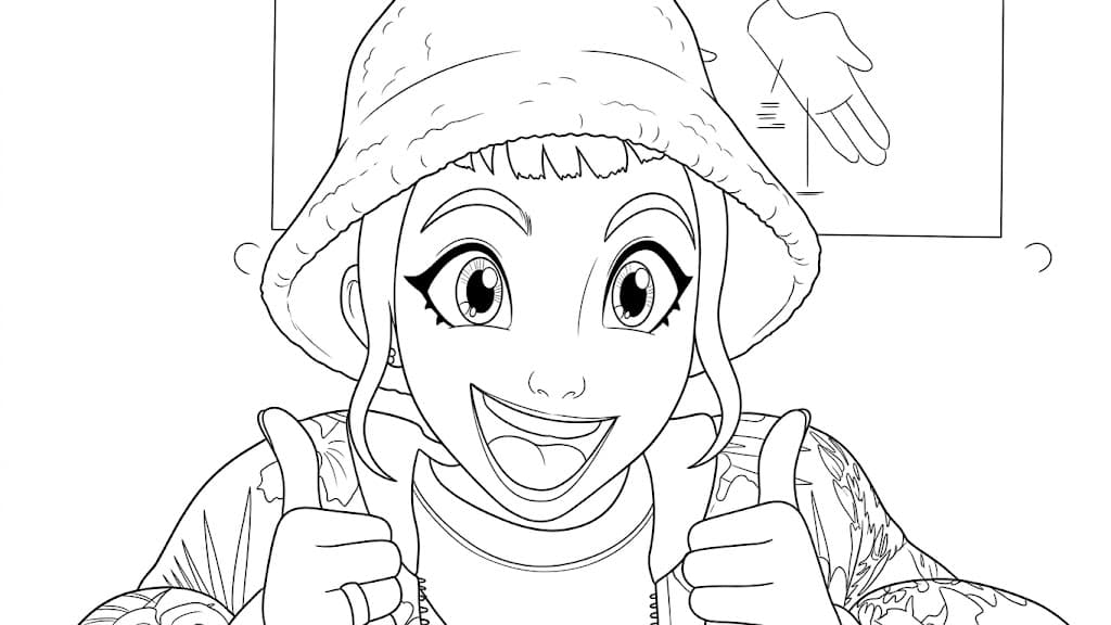 Zoey das Guerreiras do K-Pop para colorir