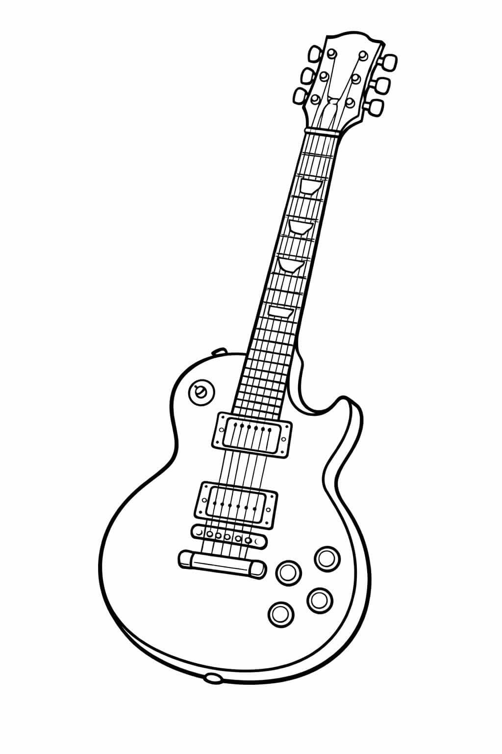 Guitarra Les Paul para colorir