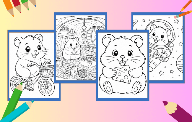 Hamster Para Colorir
