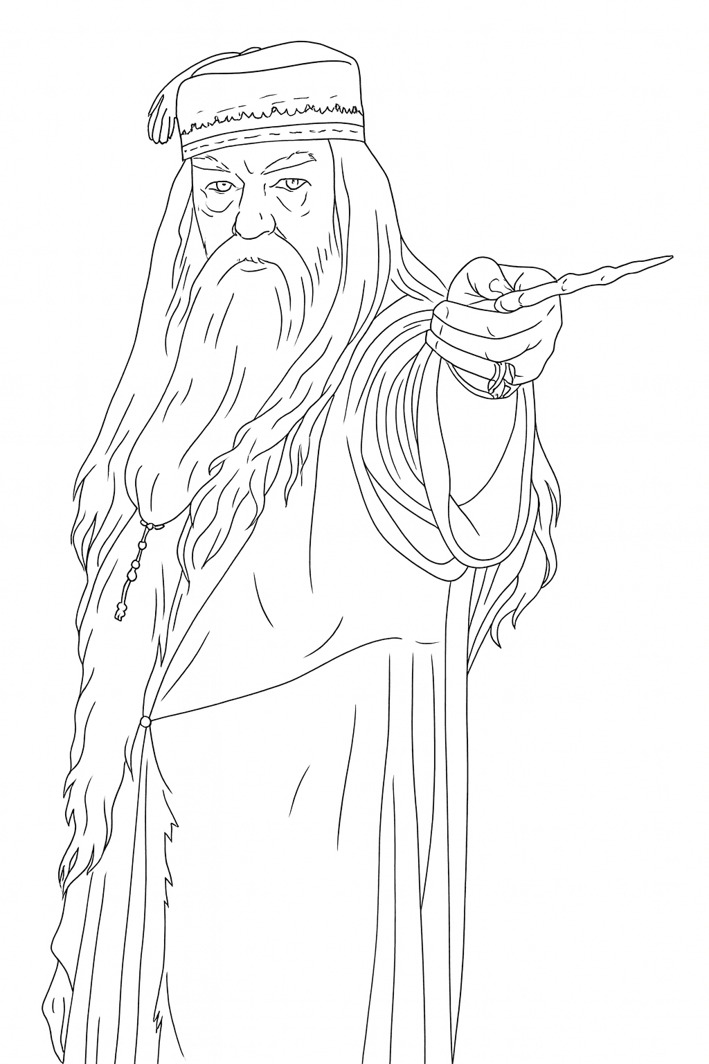 Dumbledore para colorir