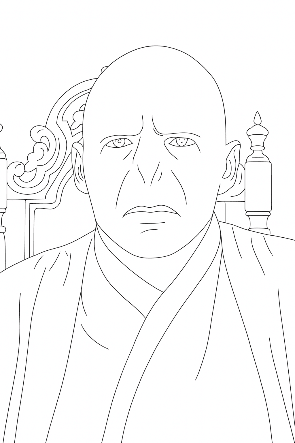 Harry Potter e Voldemort para colorir