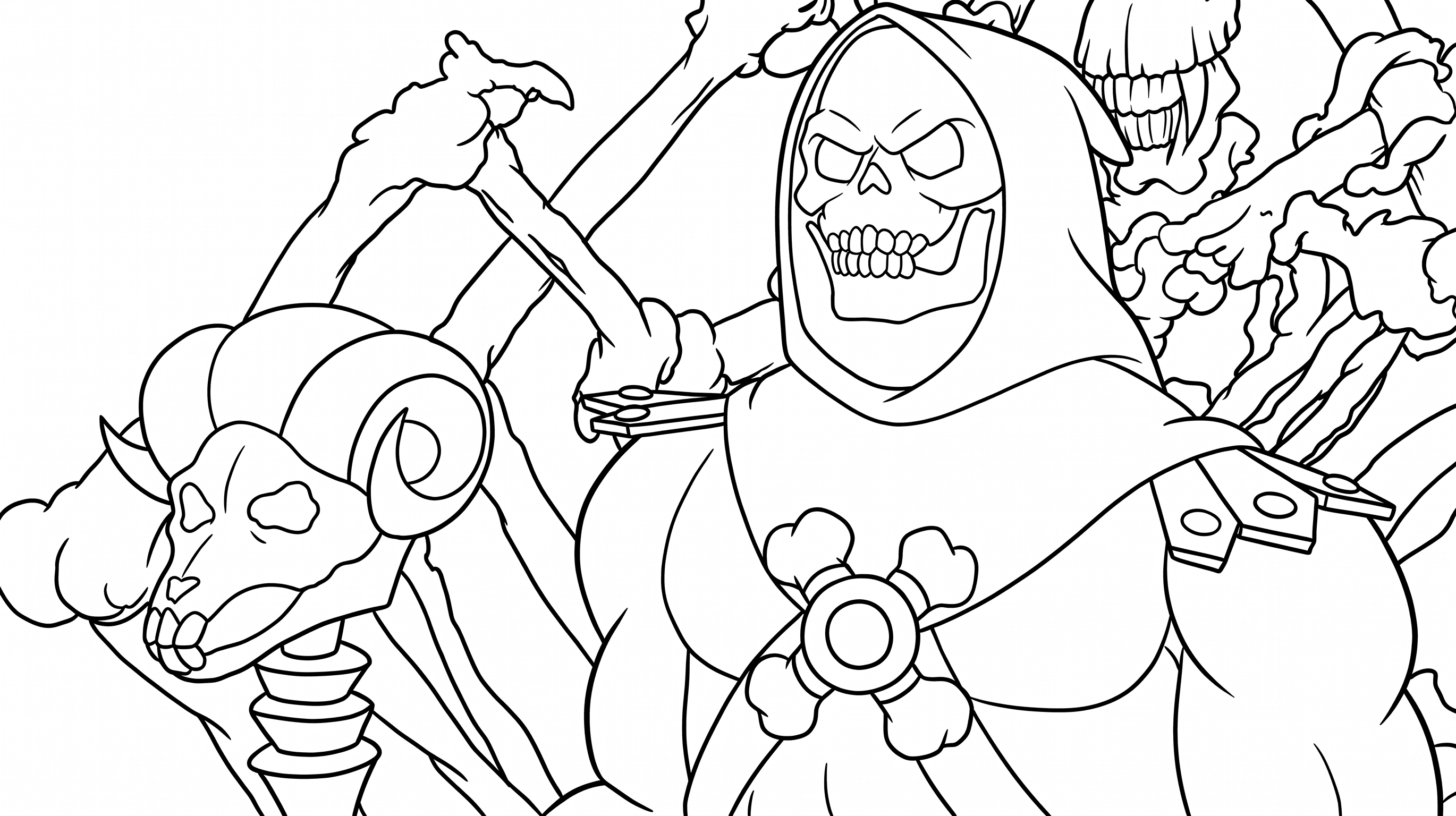 Esqueleto para colorir