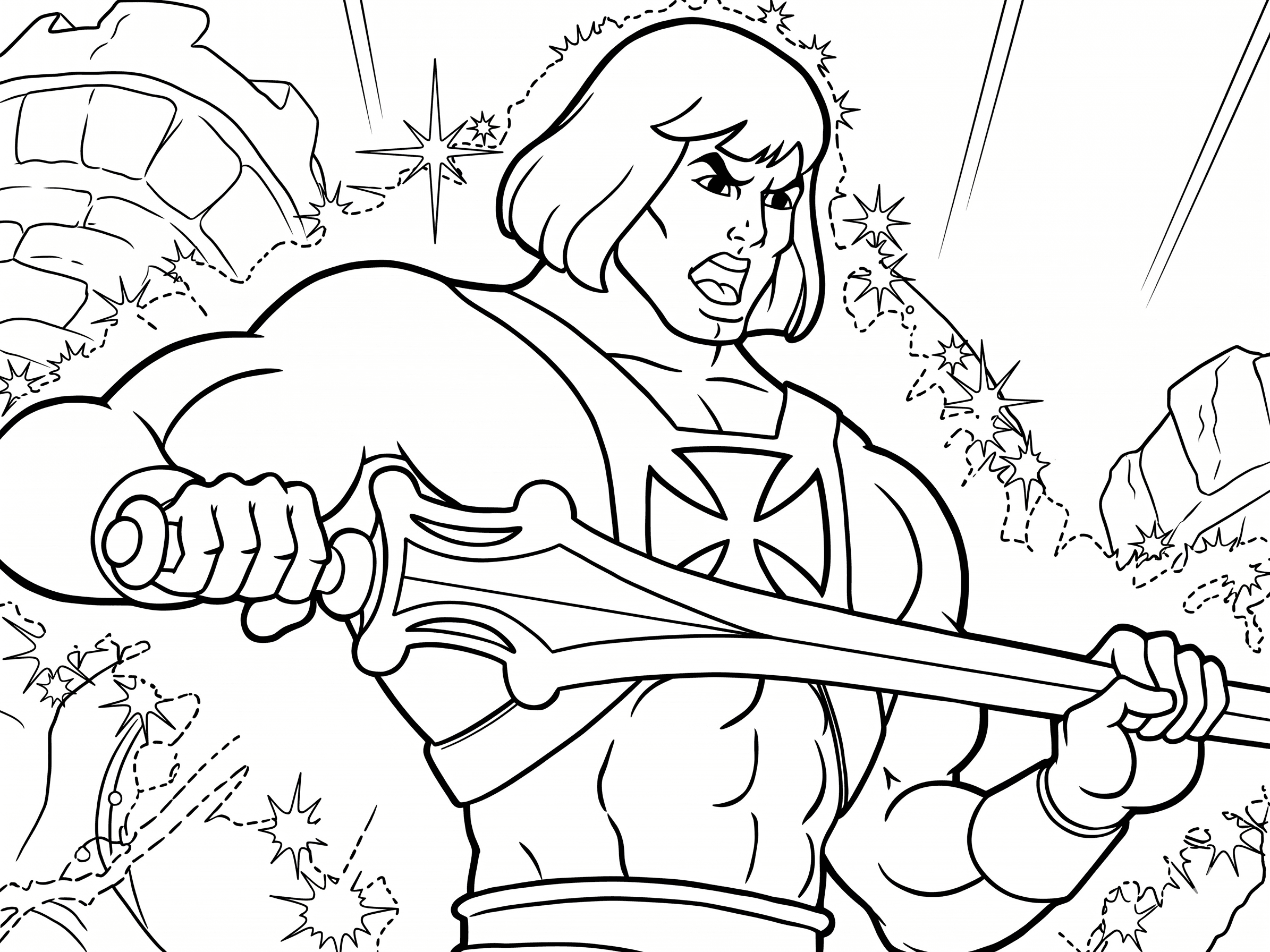 He-Man desenho para colorir