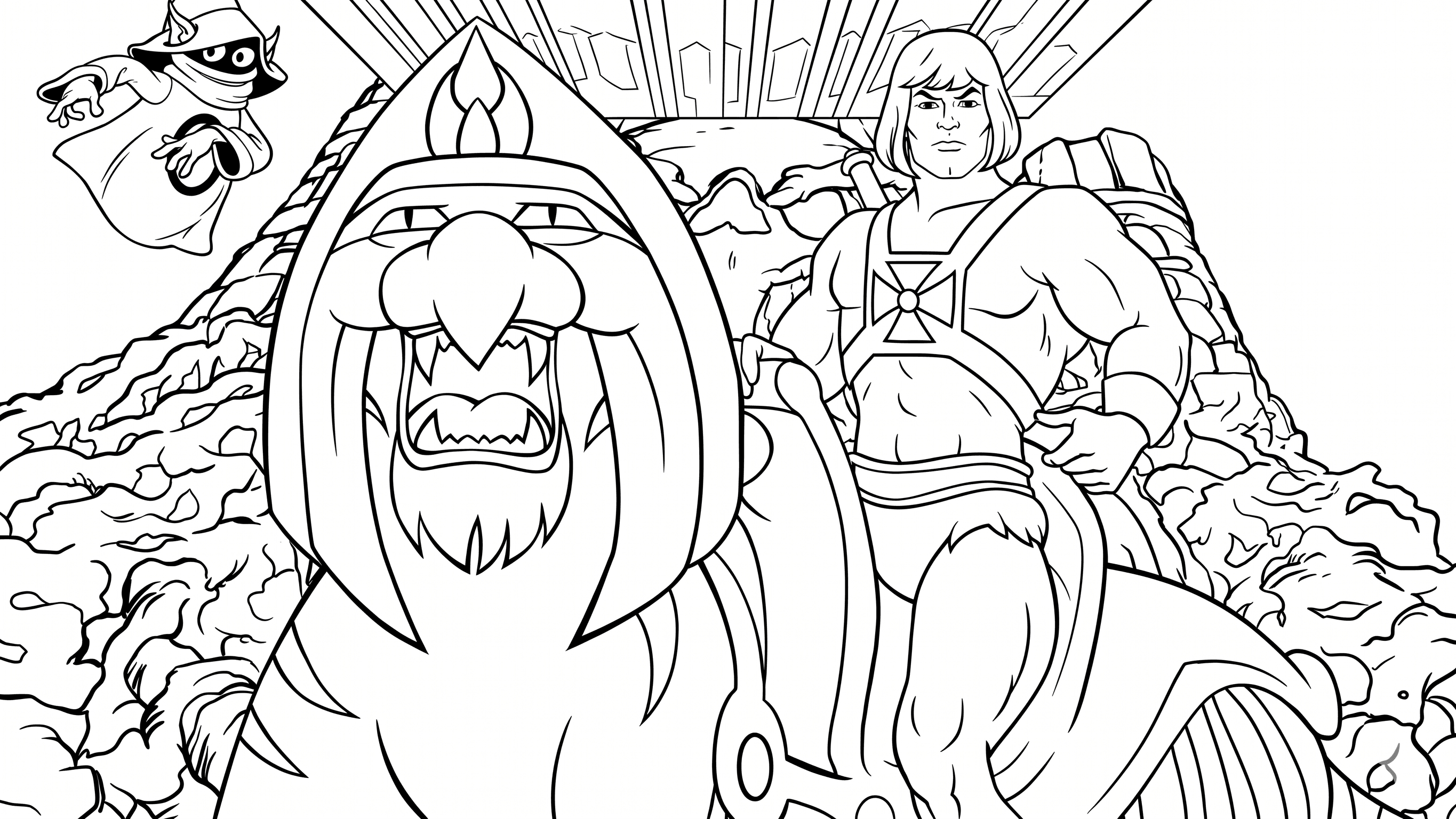 He-Man e Pacato para colorir
