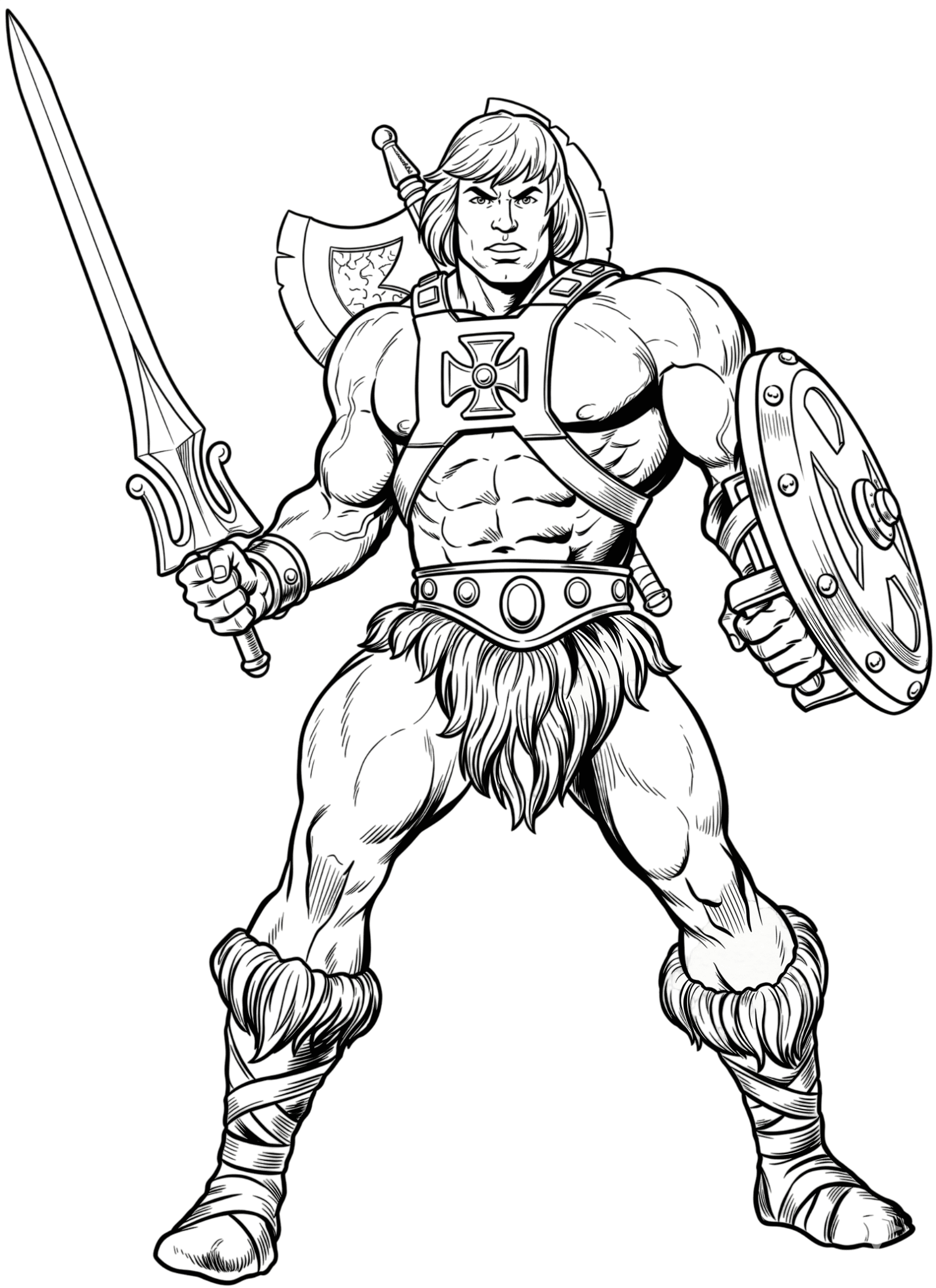 He-Man guerreiro para colorir